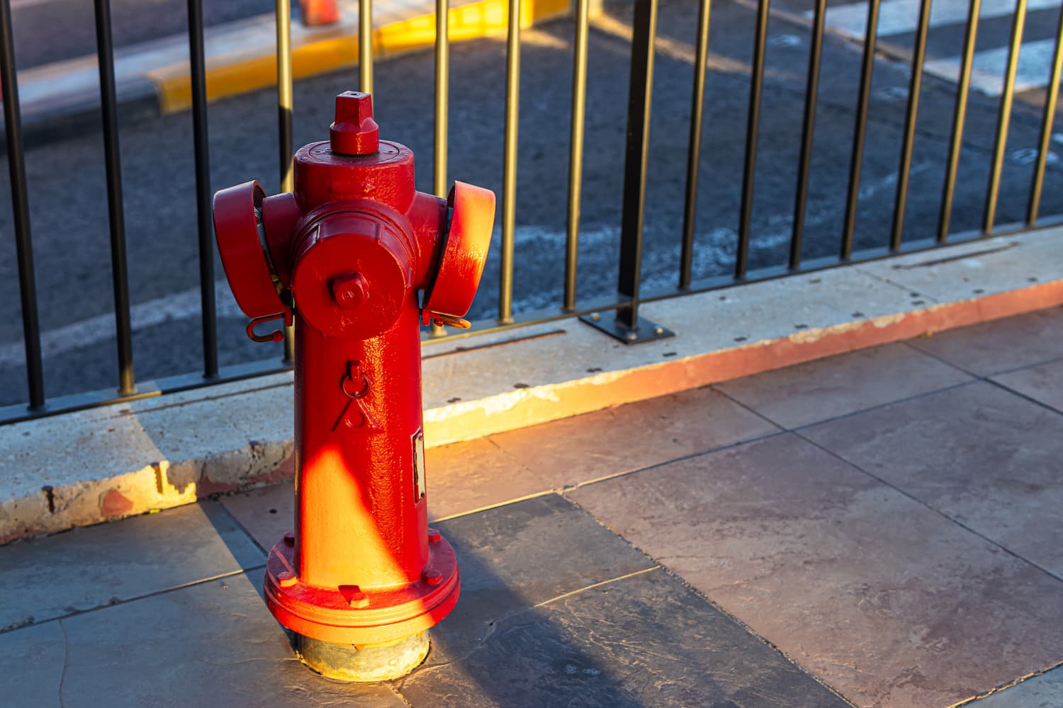 A fire hydrant on a city street.