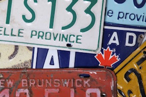 Collection of Canadian licence plates