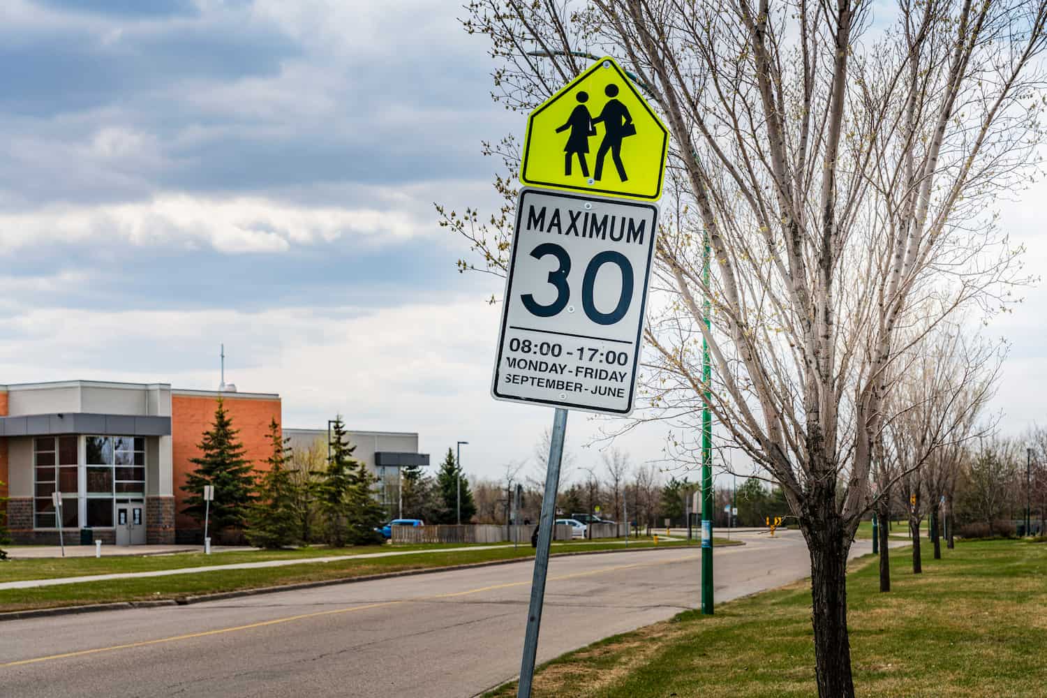 school zone sign